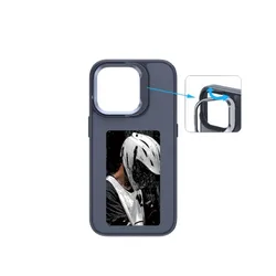 NFC Ink Screen Phone Case with Stand and Customizable Image Display for iPhone 14 (6.1