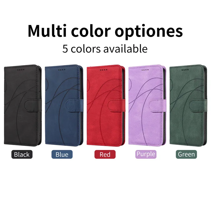 Dream Line Flip Leather Phone Case with Card Holder Wallet Feature