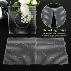 Large 5mm Fuse Beads Pegboard Kit for Kids DIY Craft Projects (4PCS)
