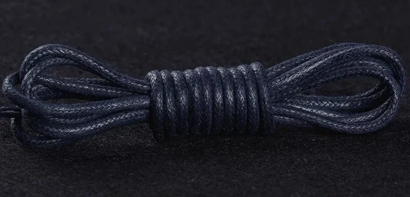 Premium Waxed Cotton and Leather Waterproof Shoelaces