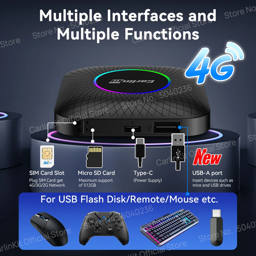 CarlinKit ޴  TV ڽ ȵ̵ 13 CarPlay AI ڽ Qualcomm SDM660 8 ھ ȵ̵ ڵ  CarPlay    ڽ GPS  Netflix 