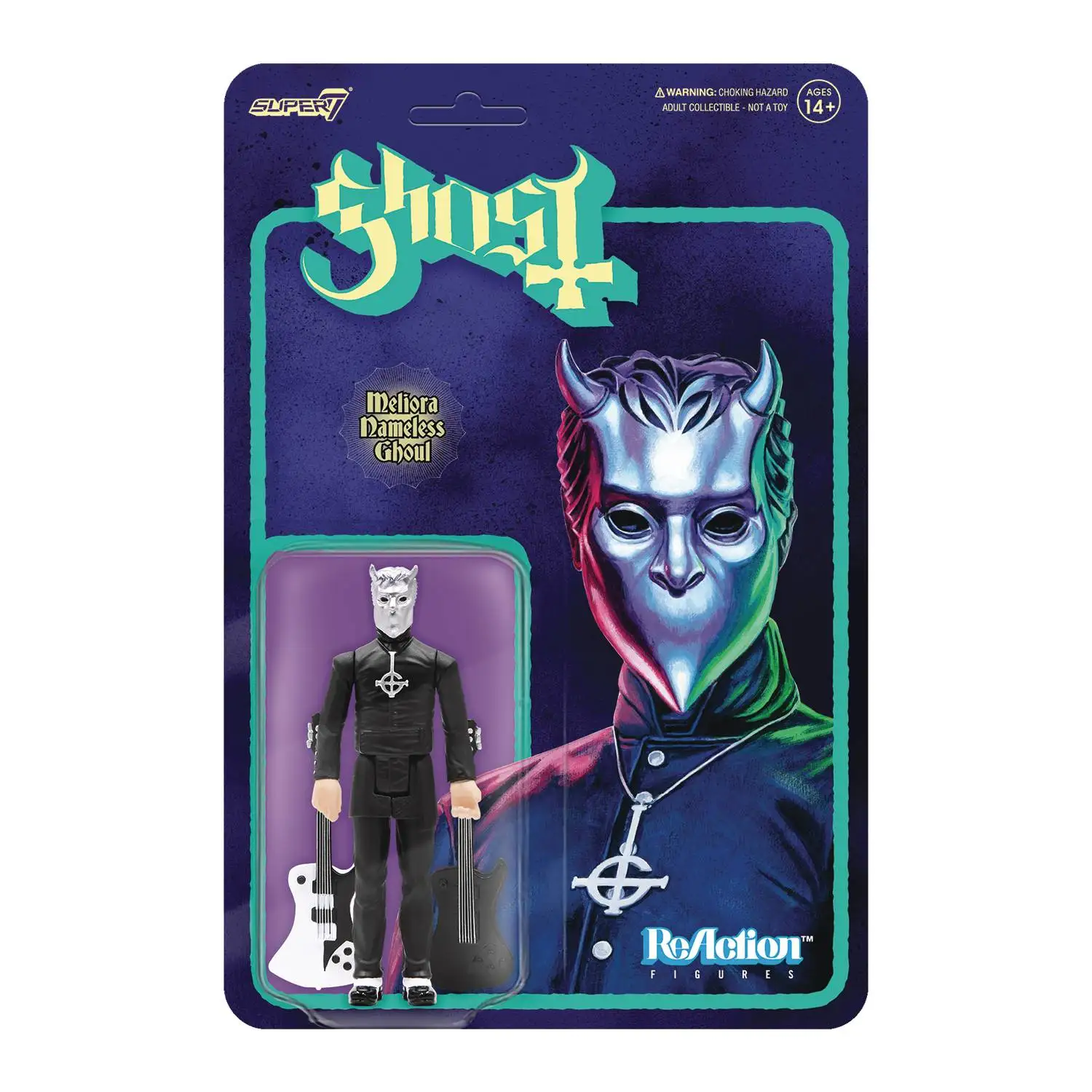 thumbnail image 1 of Figura de acción coleccionable Super7 Ghost Prequelle Nameless Ghoul Guitars 9,5 cm Accesorio Ghost Figura de reacción de metal pesado Juguetes Figuras de acción coleccionables, 1 of 5