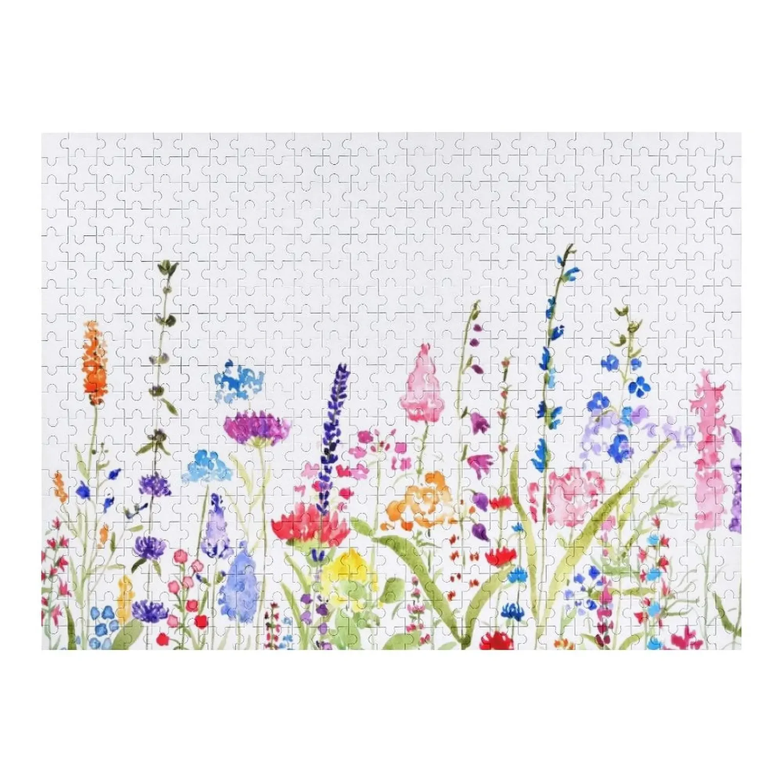 

colorful wild flower field Jigsaw Puzzle Custom Wood Custom Name Child Toy Puzzle