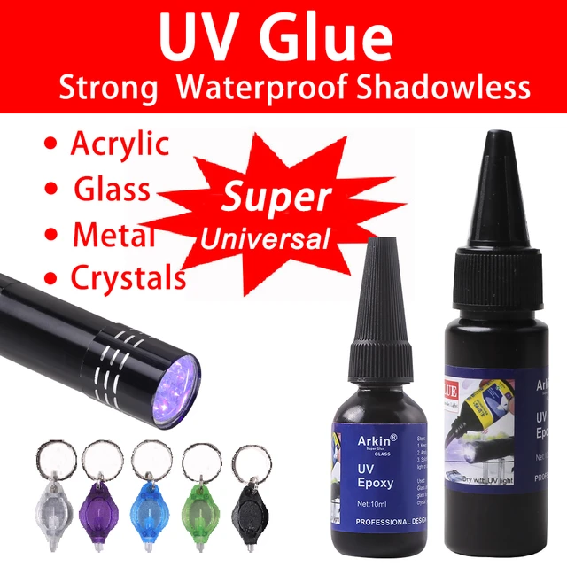 UV Bonding & Welding Glue Kit UV Super Bonding Glue with Black Light,  Quick-Drying for Bonding Glass, Metal, Plastic - AliExpress