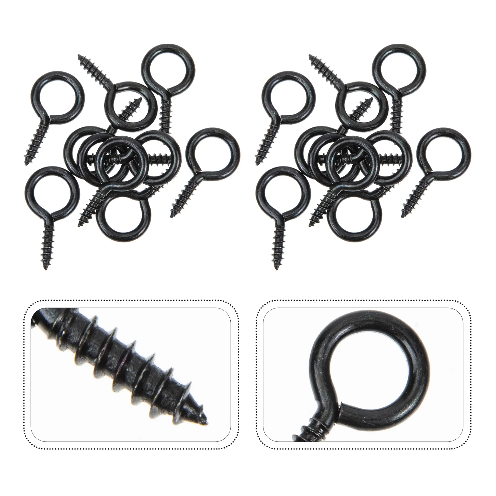 

30 Pcs Eye Bolt Hooks for Indoor Metal Screw Ceiling Hanging Screws Self Tapping Outdoor to Open Heavy Duty