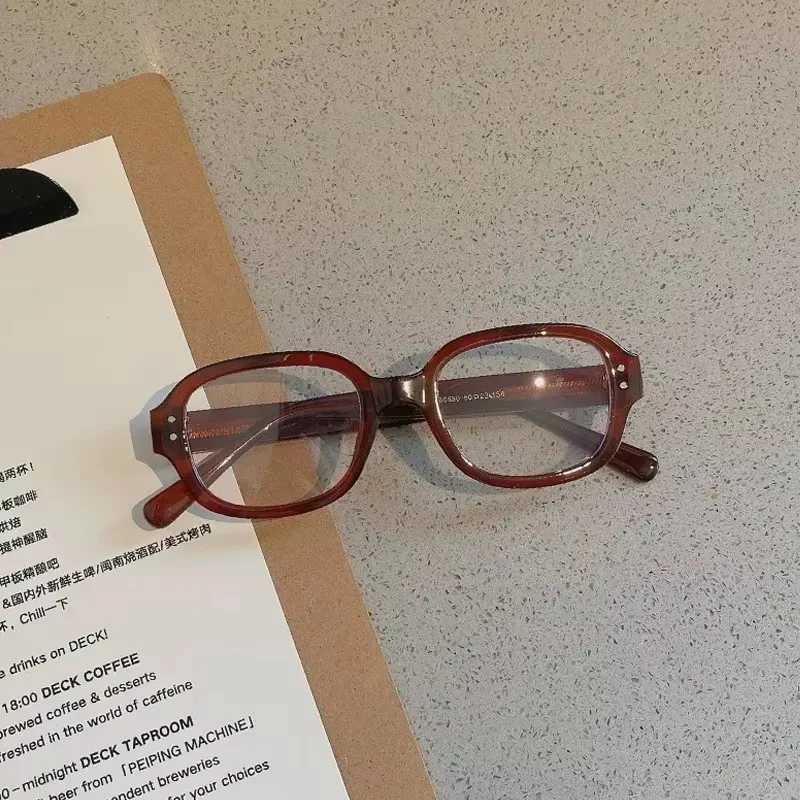 Blue Light Blocking Glasses Plain Glasses Retro Geometric Glasses Korean Fashion Anti Blue Light Glasses