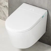 Wall-Hung Automatic Lid Flip Smart Toilet Seasonal Temp Control Built In WaterTank Toilet RemoteControl Heated Seat Auto Flush 1