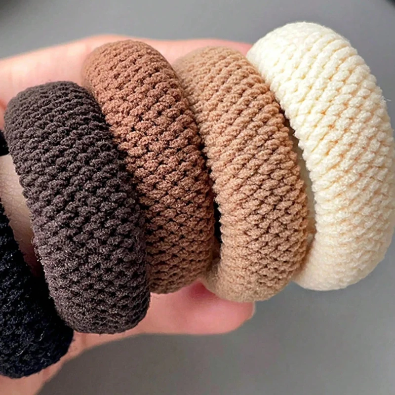 5/10 colori misti ad alta elasticità addensati versatili semplici elastici, delicati ai capelli (colore casuale) elastici per capelli corda per capelli - immagine 6