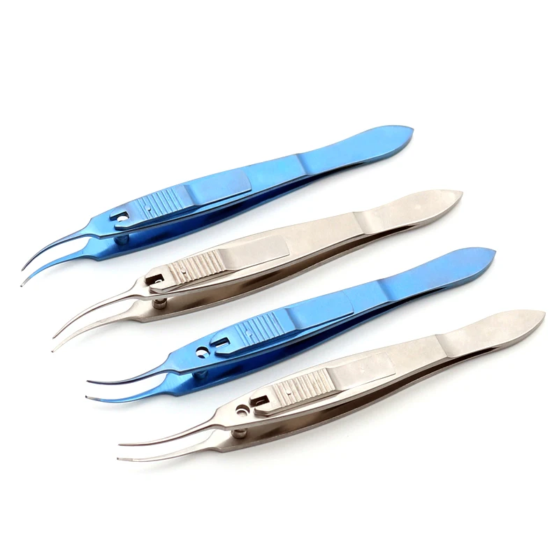 1pcs HELVESTON Stern Castroviejo Fixation Forceps Straight/Left/ Right with lock ophthalmic surgical instruments 11cm castroviejo tying forceps ophthalmic forceps with teeth ophthalmic eye instrument stainless steel titanium alloy