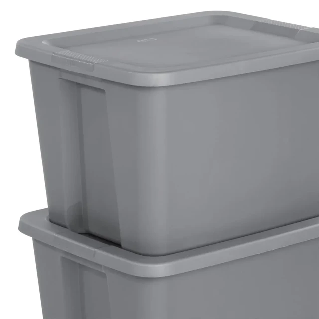 Sterilite 50 Gallon Tote Box Plastic, Titanium, Set of 4 storage boxes -  AliExpress