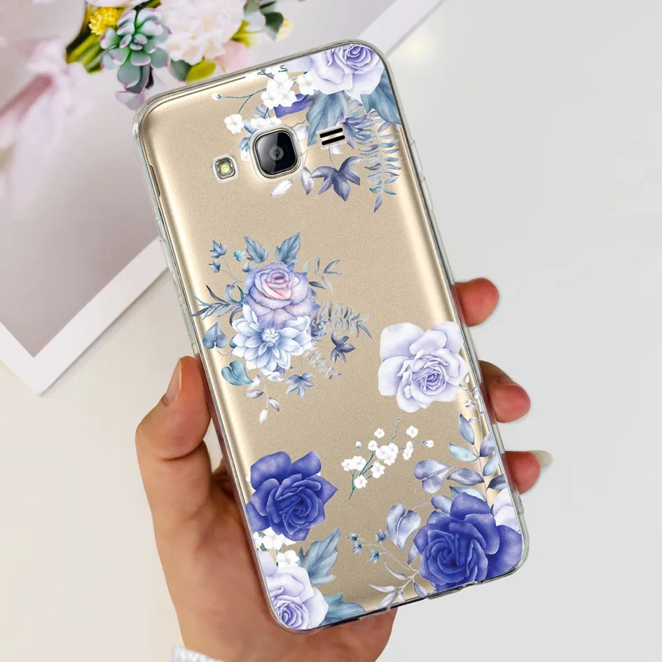 Clear Flower Design Soft TPU Silicone Phone Case