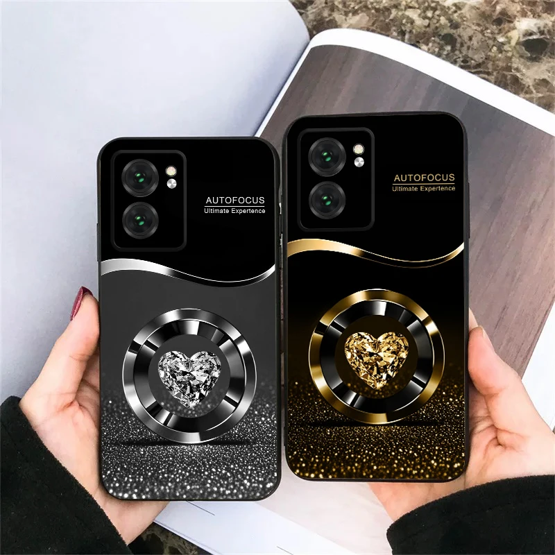 Purple Circle Diamond Design TPU Soft Phone Case