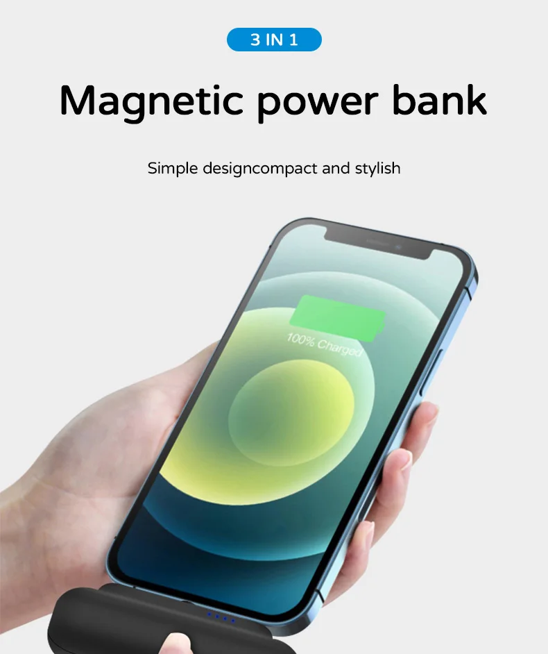 slim power bank 6097 Magnetic Power Bank 3000mAh Mini Magnetic Charger PowerBank For iPhone 13 Xiaomi Emergency Mobile Portable External Battery good power bank