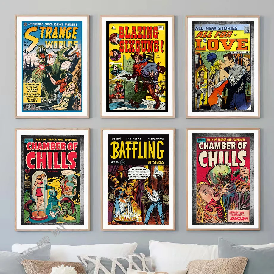 

Poster Canvas Colorful Aesthetics Comics Horror Style Reading Movie TV Show Monster Art Room Wall Decoration Bedroom Picture