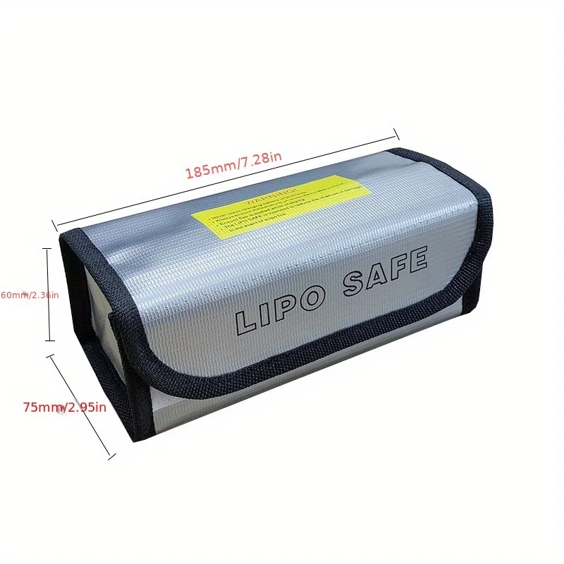 Batterie Lipo étanche ignifuge insérée dans le sac de sécurité, prête pour drone FPV