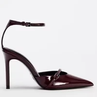 Elegant High Heeled Women's Shoes Patent Leather Pointed Toe Sexy Red Weddings Bridal Pumps Ladies Designer Luxury Stilettos