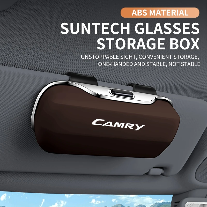자동차 안경 케이스 상자 선글라스 홀더 Sun Visor 보관 보호 프레임 상자 안경 클립 Toyota Camry 용 휴대용