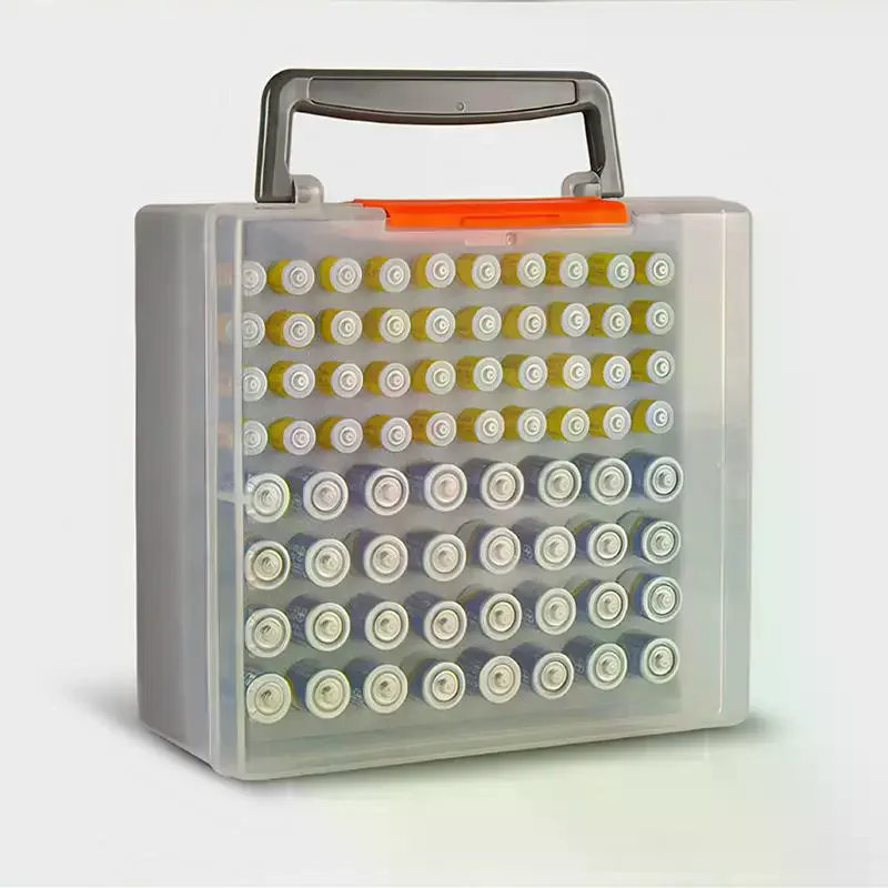 Organizzatore per Batterie, Contiene 72 Batterie AA AAA, Scatola Portabatterie, Contenitore per Garage, Organizzatore per Cassetti di Casa, Dispenser Portabatterie - immagine 3