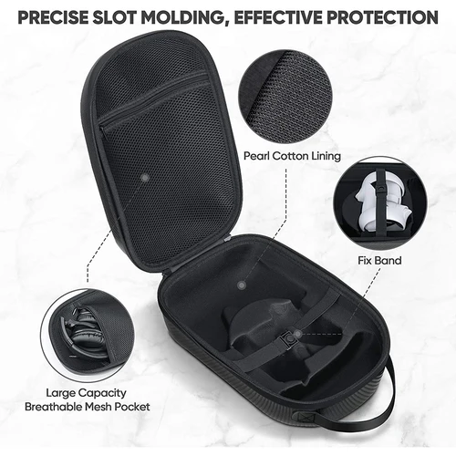 엘리트 헤드 스트랩 보관 가방, 여행 운반 케이스, EVA 휴대용 보관함, 메타 오큘러스 퀘스트 2 액세서리 4