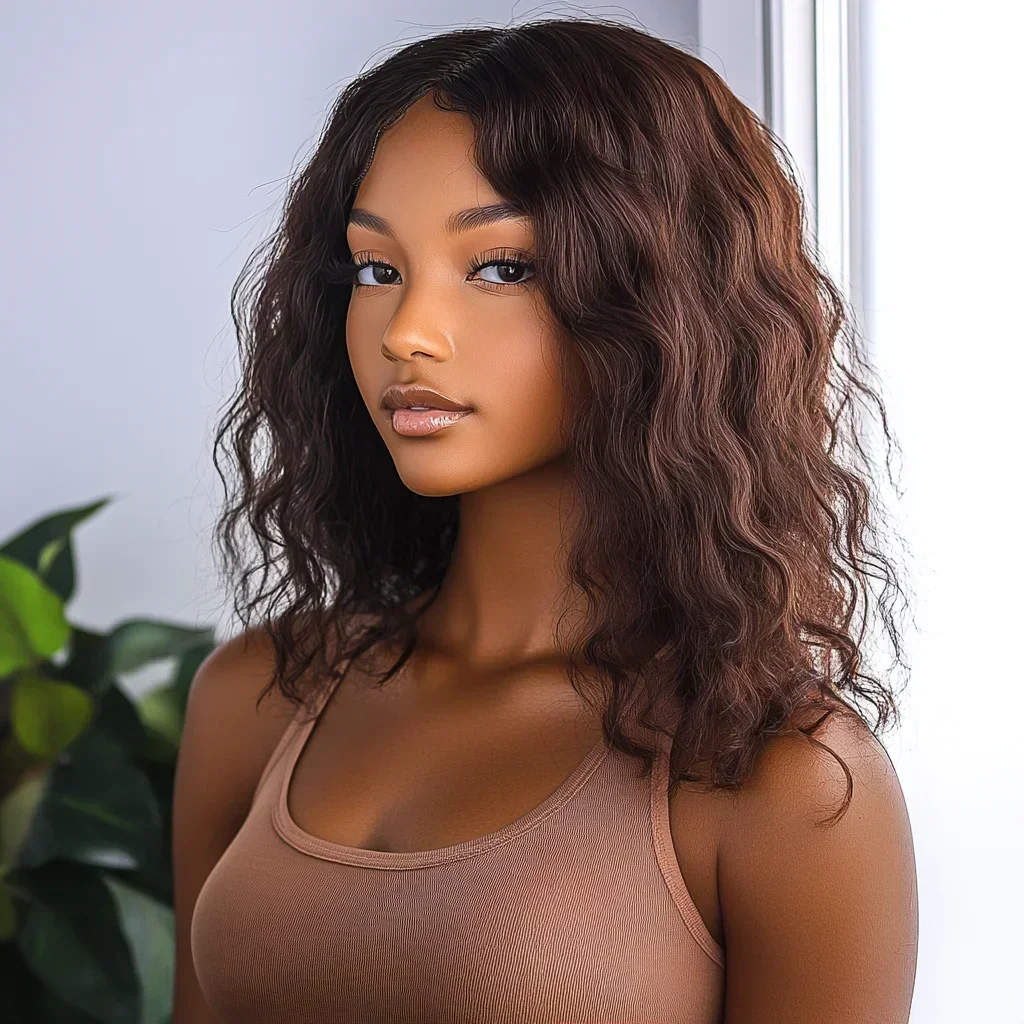 Human Hair Wigs Women Short Body Wave Wigs Machine Made For Women
