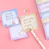 Self-adhesive Cute Kawaii Girl Bunny Grid Sticky Notes Plaid Memo Pad Post Notepad Stationery Index Tab Check List To Do Planner 4