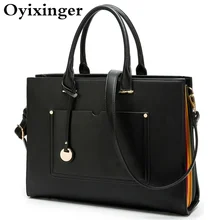 

OYIXINGER Women Briefcase Bag 2022 New Fashion Shoulder Bag Ladies Leather Laptop Bag For 13" Macbook Large Capacity Bag Female