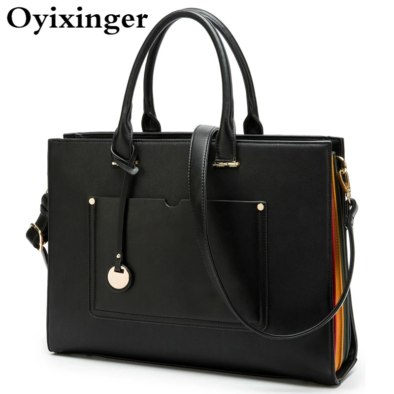 Oyixinger Women Briefcase Bag 2022 New Fashion Shoulder Bag Ladies