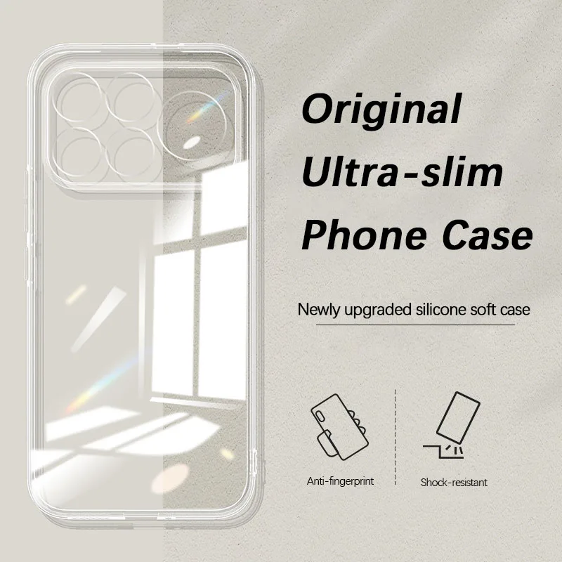 Crystal Clear Slim Soft Invisible Shockproof TPU Back Phone Case