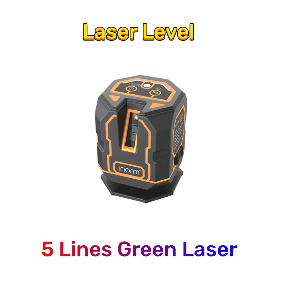 

5 Lines Laser Level Self-leveling Laser Level Home Decoration Survey and Draw Tool Industrial Measure Red Green Laser Gradienter