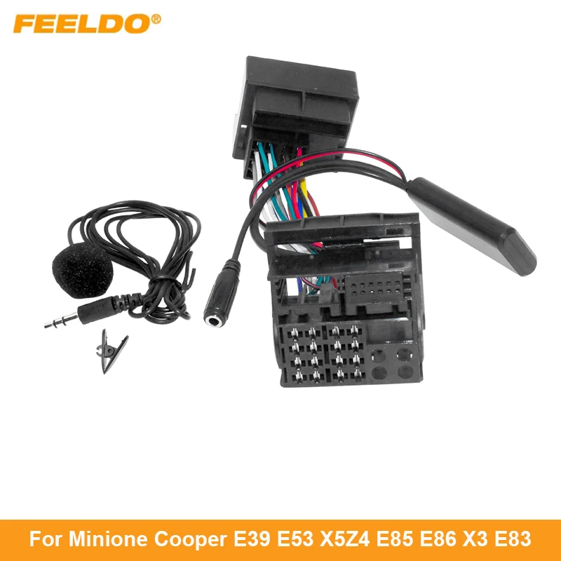 

Автомобильный Bluetooth модуль 5,0 AUX-in аудио MP3 музыкальный адаптер для Minione Cooper E39 E53 X5Z4 E85 E86 X3 E83 стерео с микрофоном