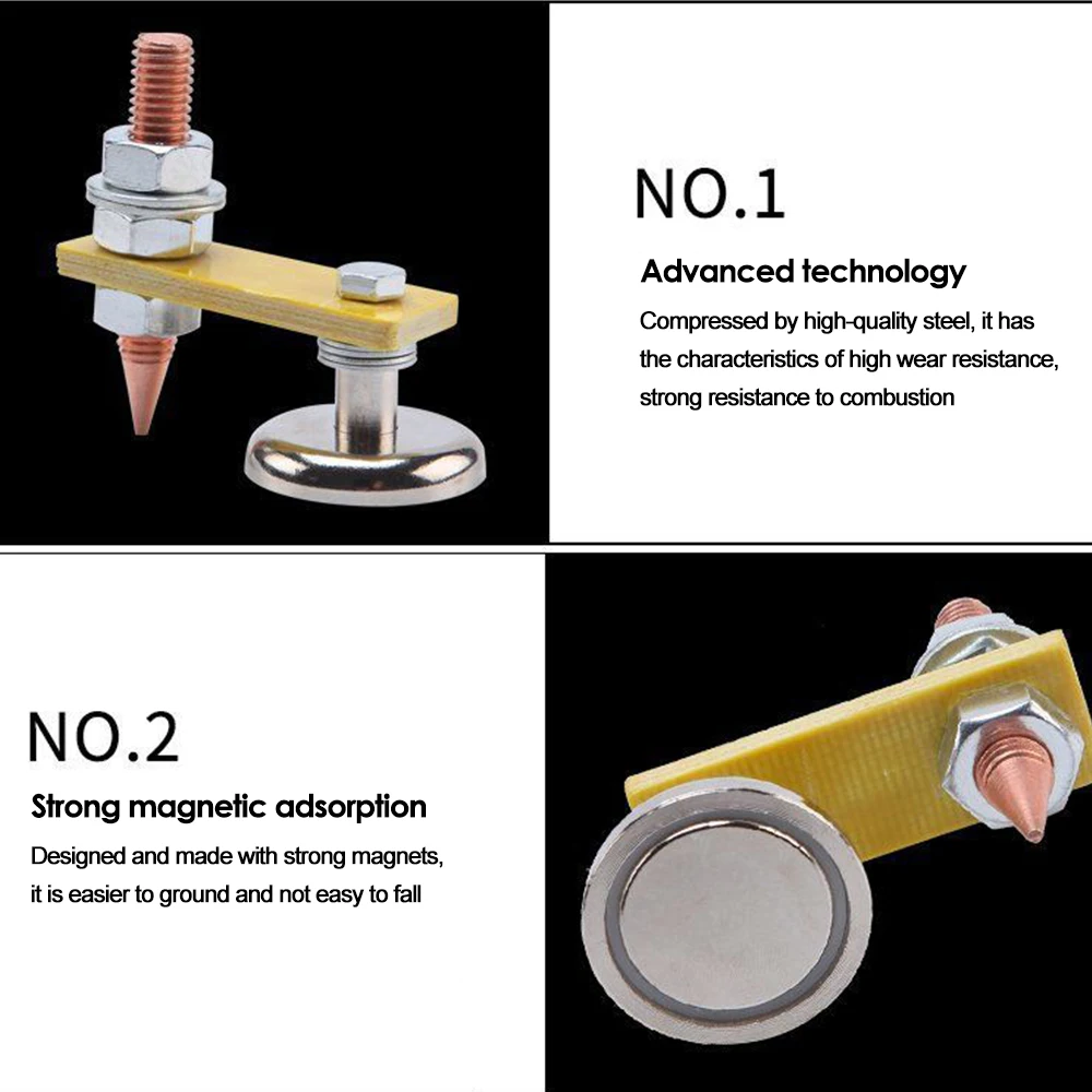 Welding Magnet Head Magnetic Welding Ground Clamp Holder Fixture Strong Welder Sheet Metal Repair Machine Ground Wire Clamp Magnetic Welding Holders Magnetic Welding Fixer