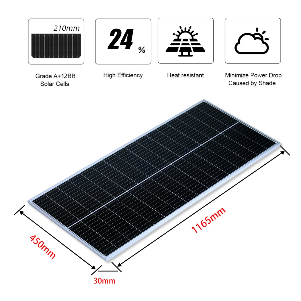 Jingyang pannello solare balcone sistema di generazione di energia 800w 400W  pannelli solari rigidi 100W 200W 140W 280W 18V 1000W centrale elettrica