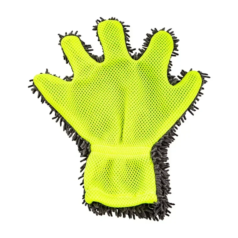 

Car Wash Mitt Scratch Free 5-Finger Microfiber Interior Exterior Cleaning Gloves Auto Chenille for Cleaning Wheel Tight
