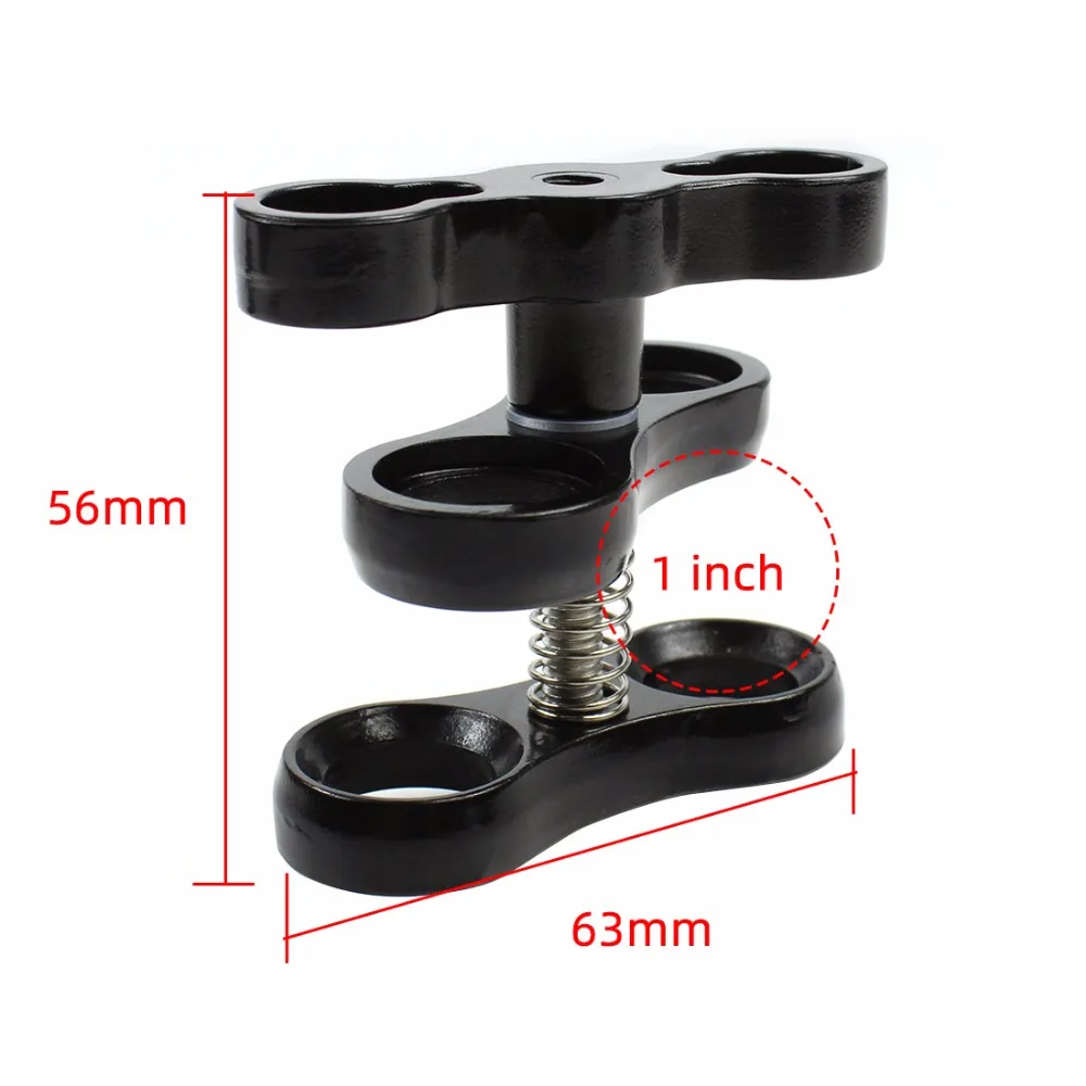Aluminium CNC Kugelkopf Schmetterling Clip Tauchlicht Arm 360 Grad Clip Adapter Halterung Halter für Gopro YI für OSMO Action Kamera – Detail 35