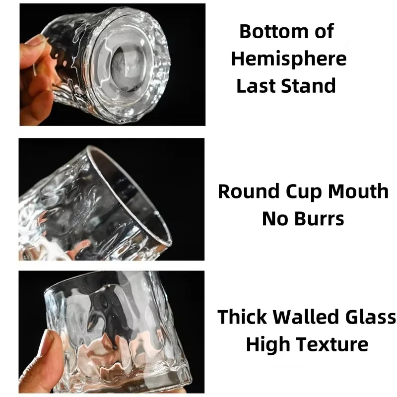 Lead Free Glass Whiskey Cup with Wooden Base for Bar Party