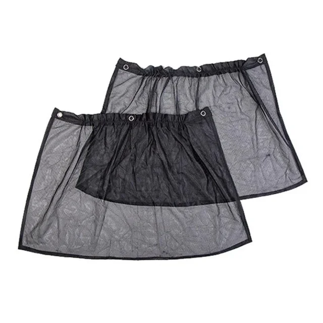 LMoDri 2Pc/Set Interior Car Side Windows Sunshade Mesh Gauze Auto Curtain UV Protection Window Foils With Sucker Breathable 4