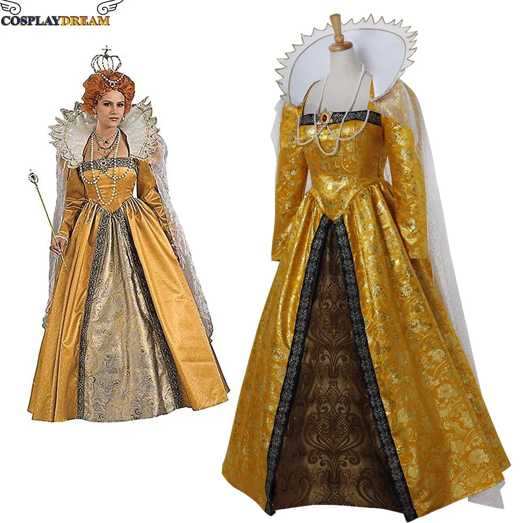 Tudor Costume Queen Elizabeth I Dress Tudor Queen Dress with Cape Full