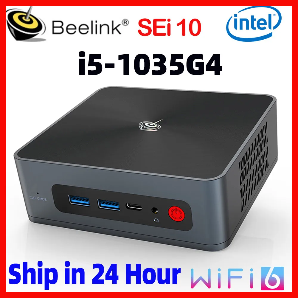 Beelink Sei10 Intel I5 1035g4 Windows 11 Pro 10th Gen Mini Pc Ddr4 8gb Ssd  256gb 4k Dual Hd Wifi6 1000m Desktop - Barebone & Mini Pc - AliExpress
