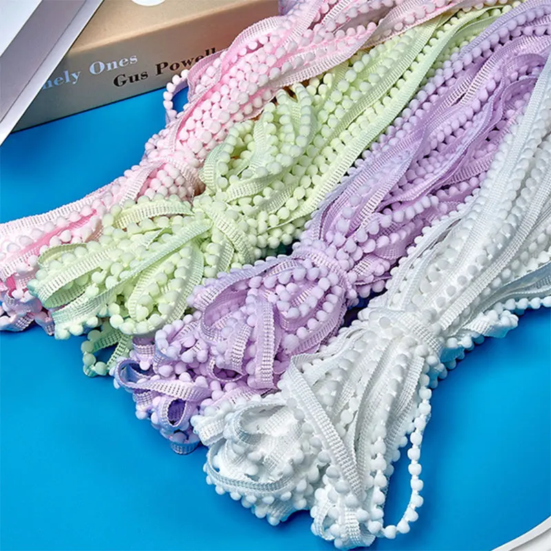 Tiny Pom Pom Ball Fringe Trim PomPoms Lace DIY Craft Sewing Accessory for Home Curtain Clothes Pillow Decor 5mm 5/10Yards pom pom trim,lace sewing supplies,lace sewing accessories,lace garment accessories,lace accessories,clothing craft accessories,lace decoration,lace fabric,lace ribbon,chiffon lace fabric