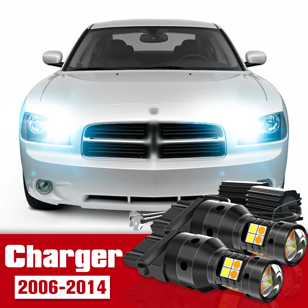 

2pcs LED Accessories Dual Mode Turn Signal+Daytime Running Light DRL For Dodge Charger 2006-2014 2007 2008 2009 2010 2011 2012