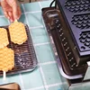 1400W Electricity Kitchen Home Small Waffle Mold Honeycomb Shaped Non-stick Waffle Mould Bakeware 2