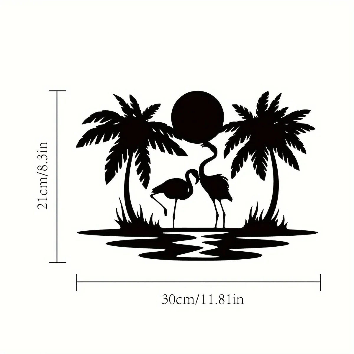 

CIFBUY Decoration Metal Flamingo Palm Tree Sunset Sign Metal Palm Tree Wall Hanging Decor House Decor Gifts Bedroom LivingRoom W