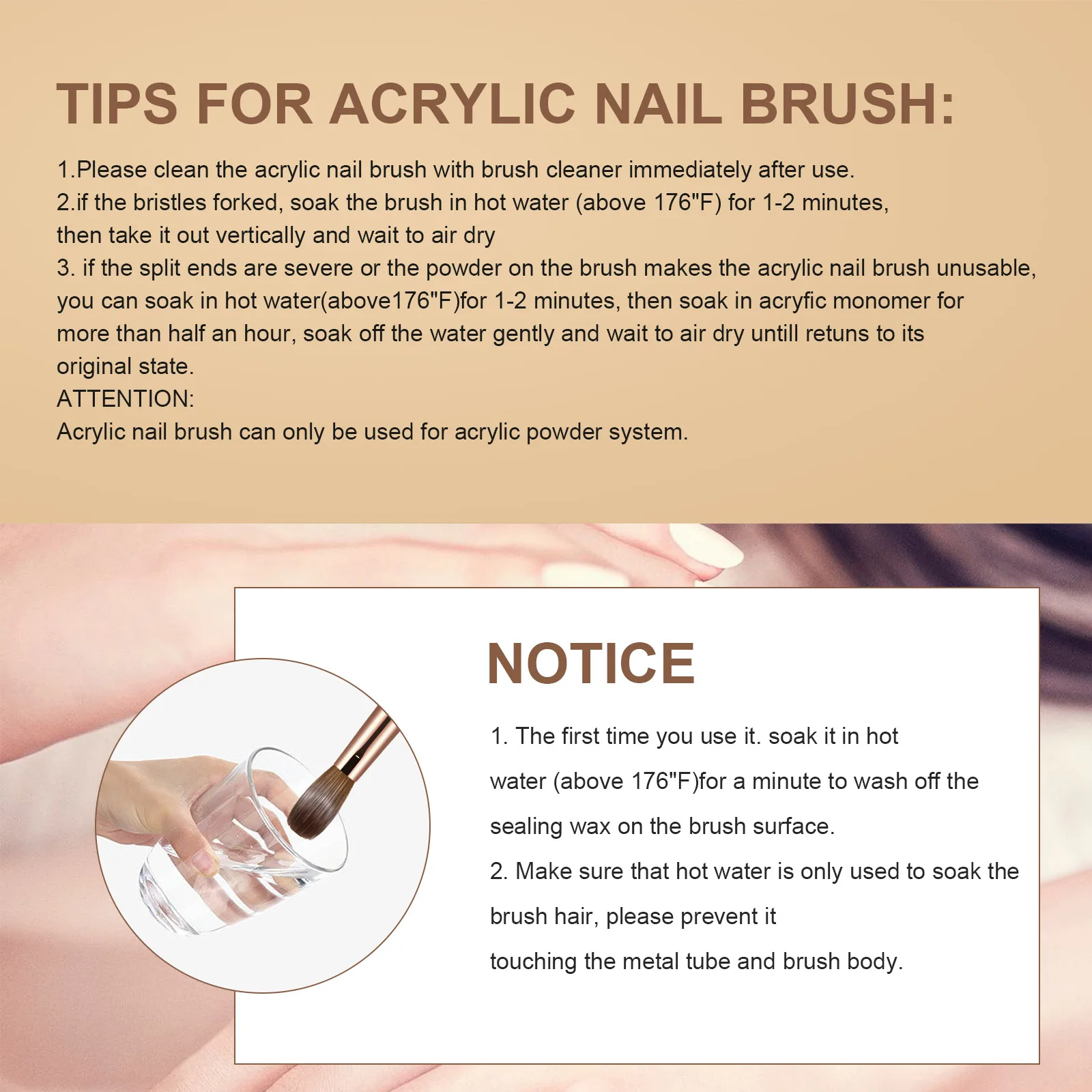 UsiDaer Kolinsky Nail Brush Acrylic with Red Round Wooden Handle and 100% Kolinsky Sable Hair for Crystal UV Gel Painting 4