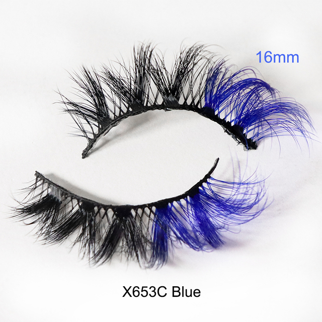 Mix Color False Lashes Ombre Natural Long Colorful Eyelashes Bulk Dramatic Makeup Fake Lash Party Colored Lashes Wholesale