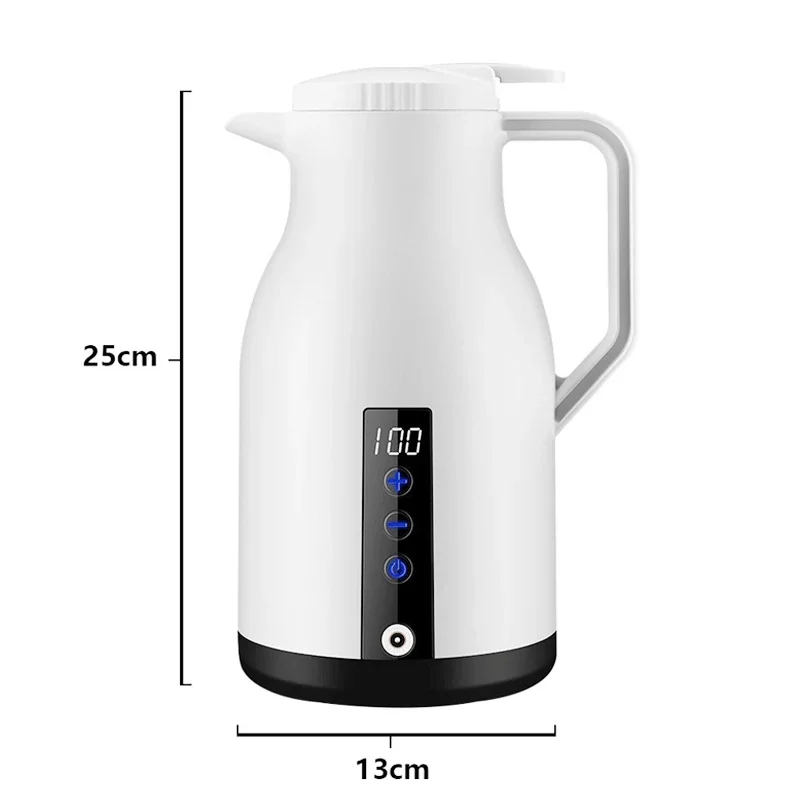 1000ml Led Digital Display 12v 24v Car Electric Kettle Household 220v Thermal Insulation Electric Kettle 304 Stainless Steel 6
