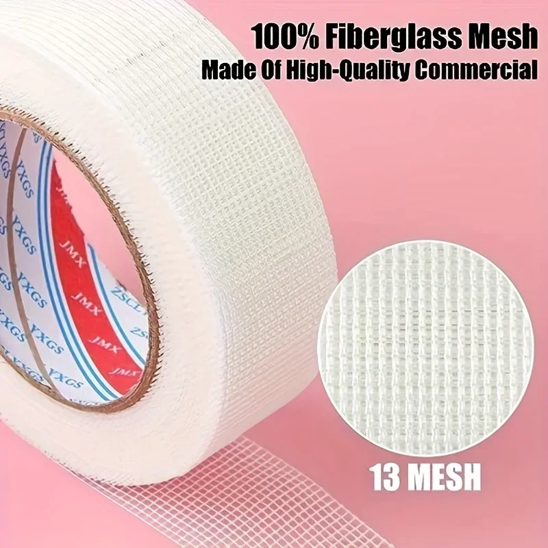 1 Roll 30M Glass fiber self-adhesive mesh tape wall crack repairing joints of drywall thermal Decorative Mesh Seam Tape adhesive tape