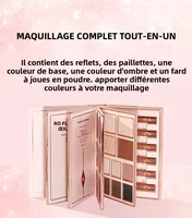 Le livre magique de maquillage contient un fard à paupières, un brillant à lèvres, un fard à joues en poudre, un cadeau idéal pour les femmes dans les fêtes de vacances. 6