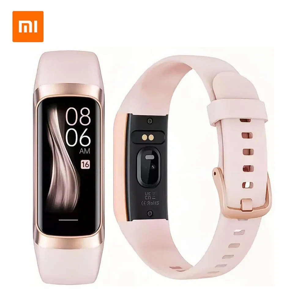 

Смарт-браслет Xiaomi женский с цветным экраном, спортивные умные часы с пульсометром, оксиметром, термометром, режимом сна