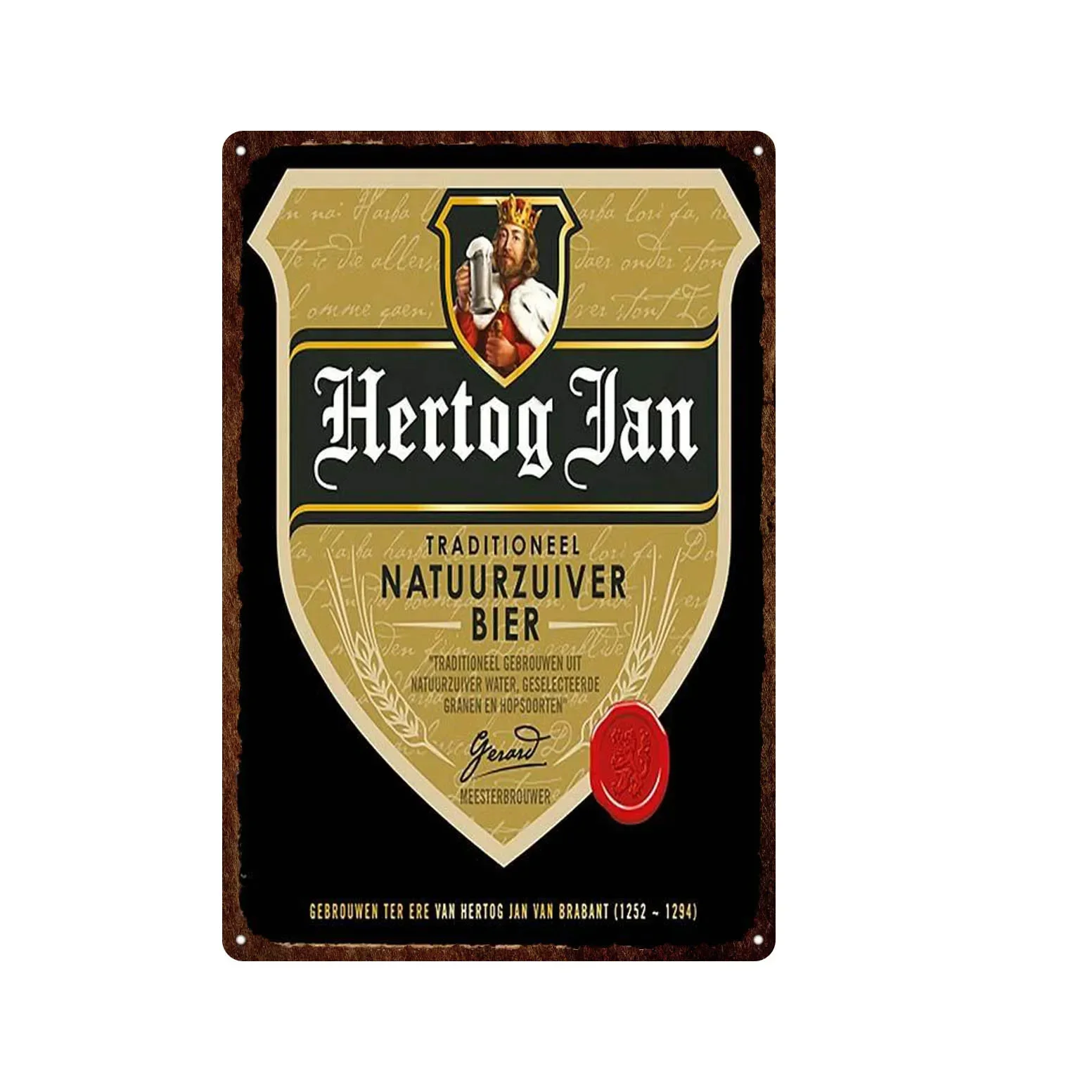 thumbnail image 1 of Cartel de hojalata de marca de cerveza famosa, letrero de metal retro de cervezas belgas y holandesas, para bar, pub, club, cueva de hombre, habitación, placa decorativa de arte de pared, 1 of 5