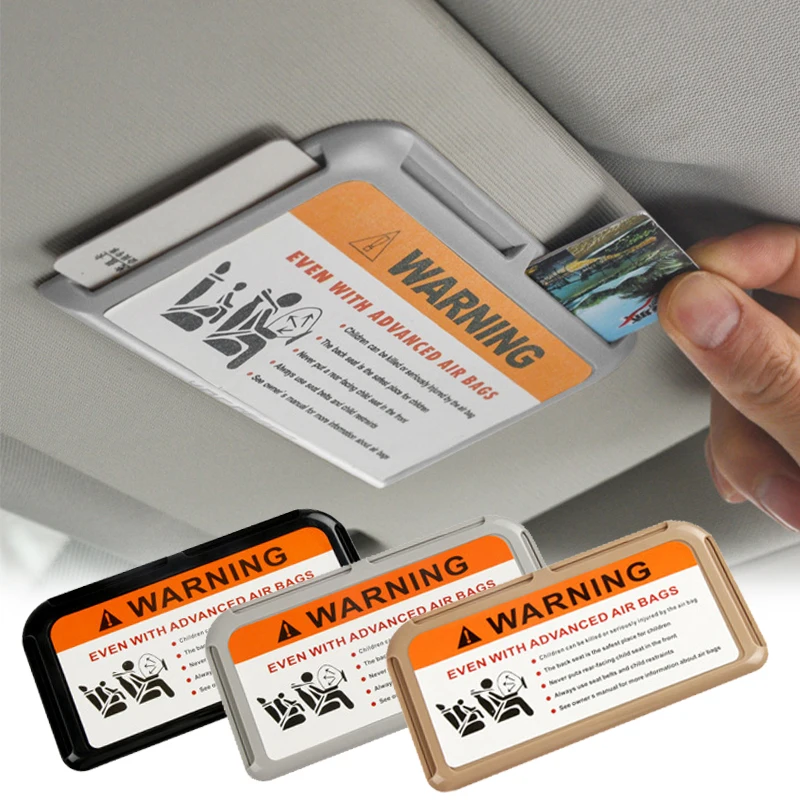 Sun Visor Organizer Car Card Clip Parking Card Holder 1Pc
